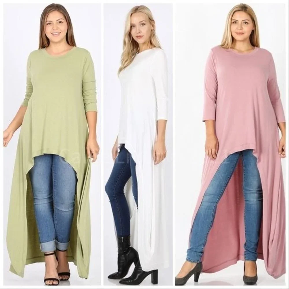 Callie Flow: Hi Low Ivory White Tunic Top